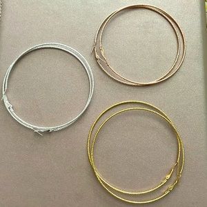 3 hoop earrings